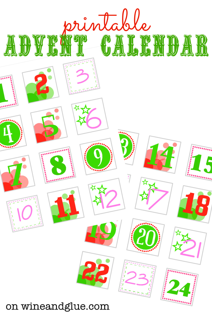 Advent Calendar Card Free Printable â Crafthubs